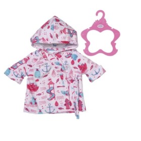 BABY born Halat de baie cu gluga pentru papusi 43 cm cu desene marine